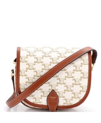 Medium Folco Bag Triomphe Coated Canvas