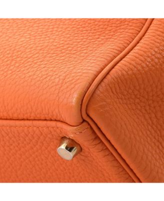 Kelly 32 Handbag Orange Togo with Gold Hardware