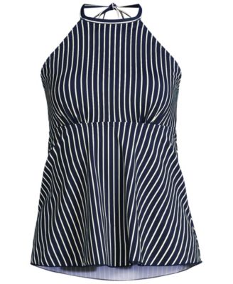 Women's Flutter High Neck Halter Tankini Top