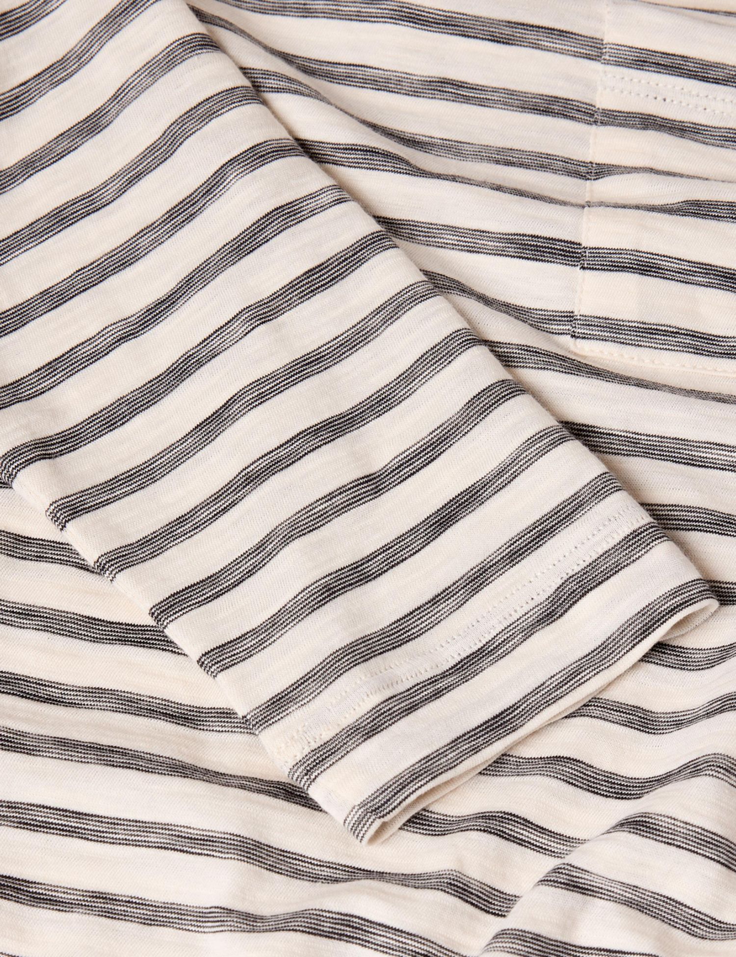 Women's Stripe Crew Neck Pocket Top