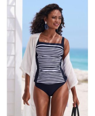 Women's Striped Tankini Swimsuit Top