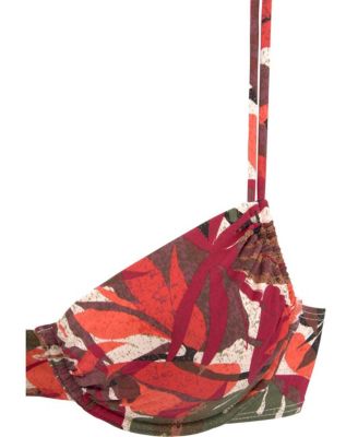 Women's Tropical Print Underwire Bikini Swimsuit Top Bra Sizing