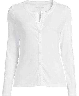 Women's Long Sleeve Micro Rib Button Through Cardigan
