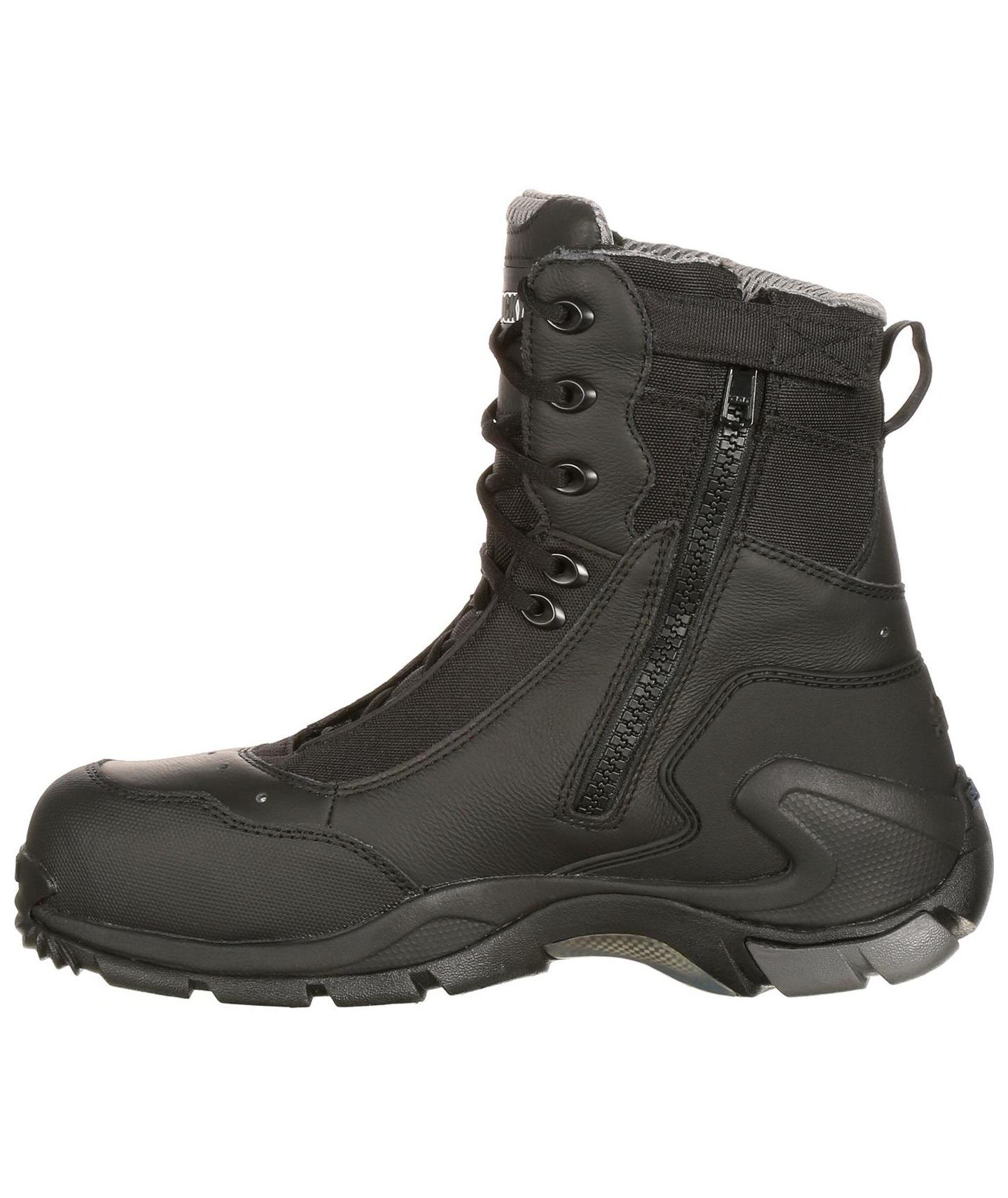 Мужские ботинки ROCKY 1st Med Carbon Fiber Toe Puncture-Resistant Side-Zip Waterproof Public Service Boot, цвет: Чёрный — фото 7