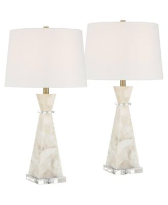 Marcy 28" High Alabaster Table Lamp Set of 2