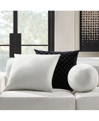 Maeve Felted Wool Ball Pillow 12" - White