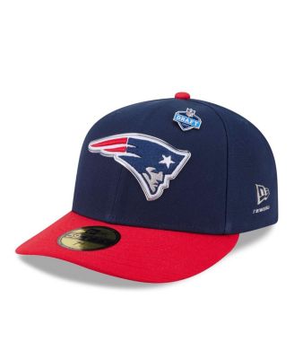 Men's Navy/Red New England Patriots 2026 NFL Draft Pre-Curved 59FIFTY Fitted Hat