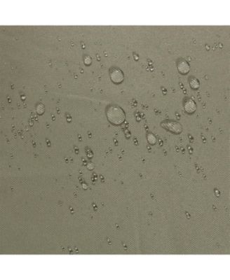 Outdoor Heavy-Duty Weather-Resistant PVC and 300D Polyester Round Fire Pit Cover with Drawstring and Toggle Closure