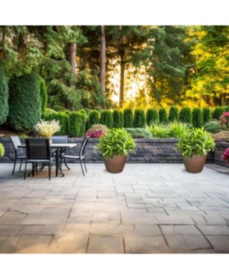 Indoor/Outdoor Patio, Garden, or Porch Weather-Resistant Double-Walled Anjelica Flower Pot Planter - 24"