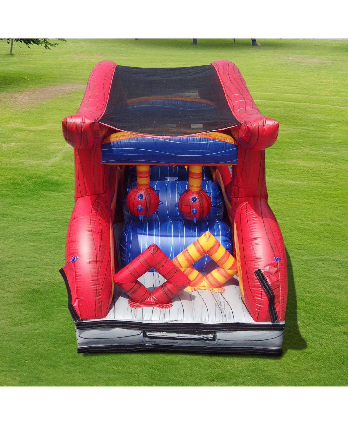 Детская игрушка Jumporange Shadow Inflatable Obstacle Course Bounce House with Slide, Commercial Grade, Up to 4 Participants, от 3 лет, цвет: Красный / Жёлтый — фото 7