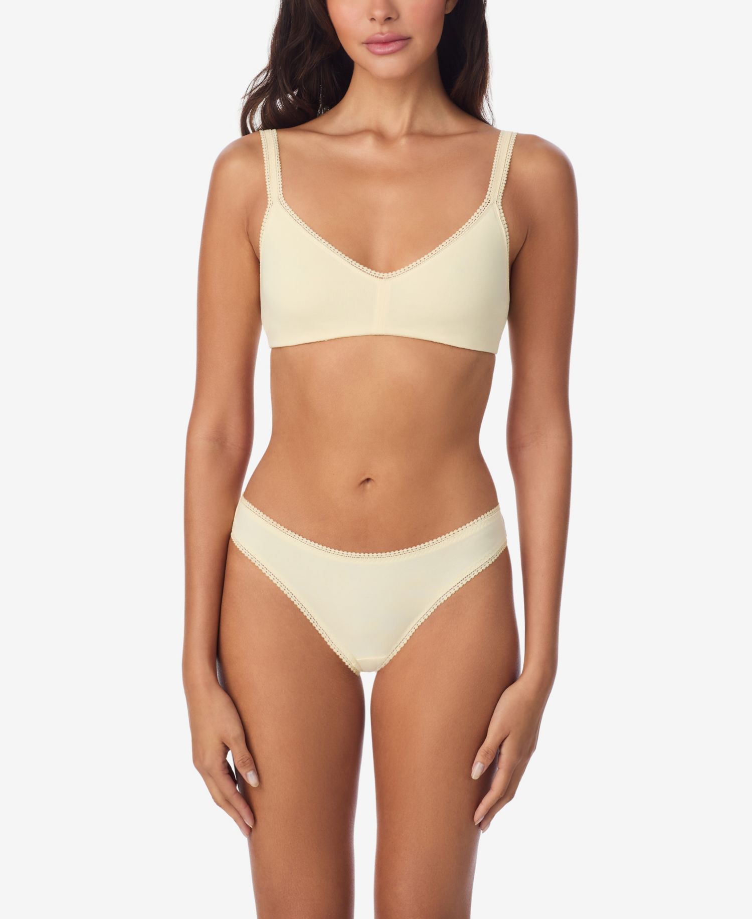 Women's Cabana Cotton Lace-Trim Bralette 010404