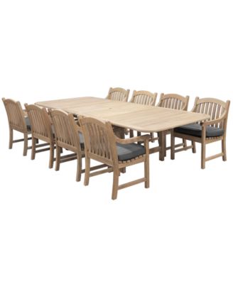 Bristol 9-Piece Rectangular Extension Outdoor Dining Set (Dining Table and 8 Dining Chairs)