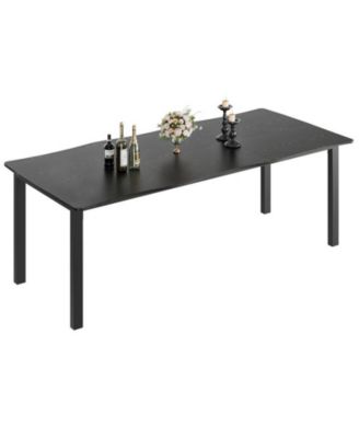 6-8 Person Modern Wooden Dining Table with Wave Edge