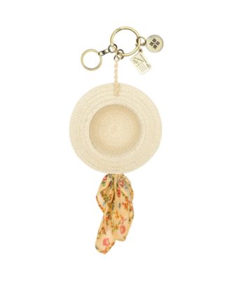 Leather Sun Hat Mini Handbag Charm