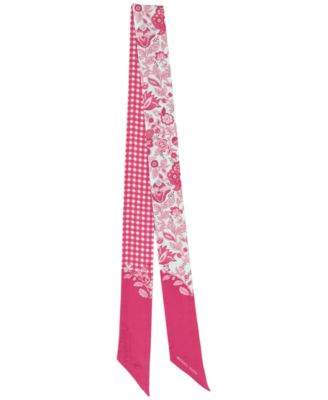 Medallion Fleur Silk Skinny Scarf