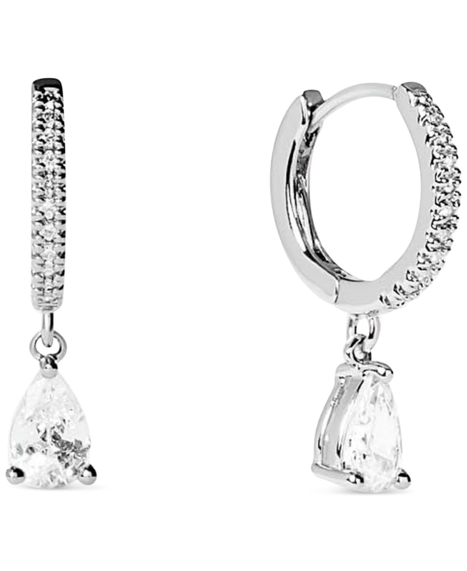 Elise Delicate Silver Huggie Hoops Earrings