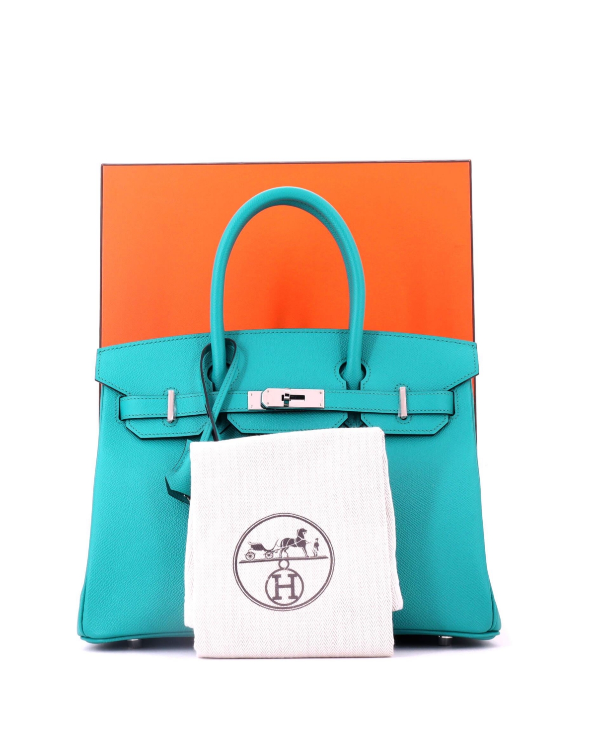 Pre-Owned HERMES Birkin 30 Handbag Epsom with Palladium Hardware