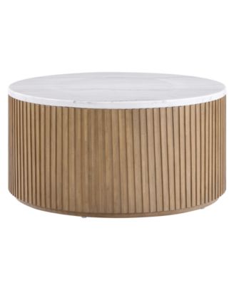 Colby 36" Marble Round Coffee Table 