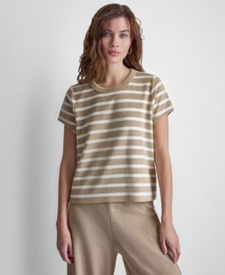 Petite Short-Sleeve Crew Neck Terry T-Shirt
