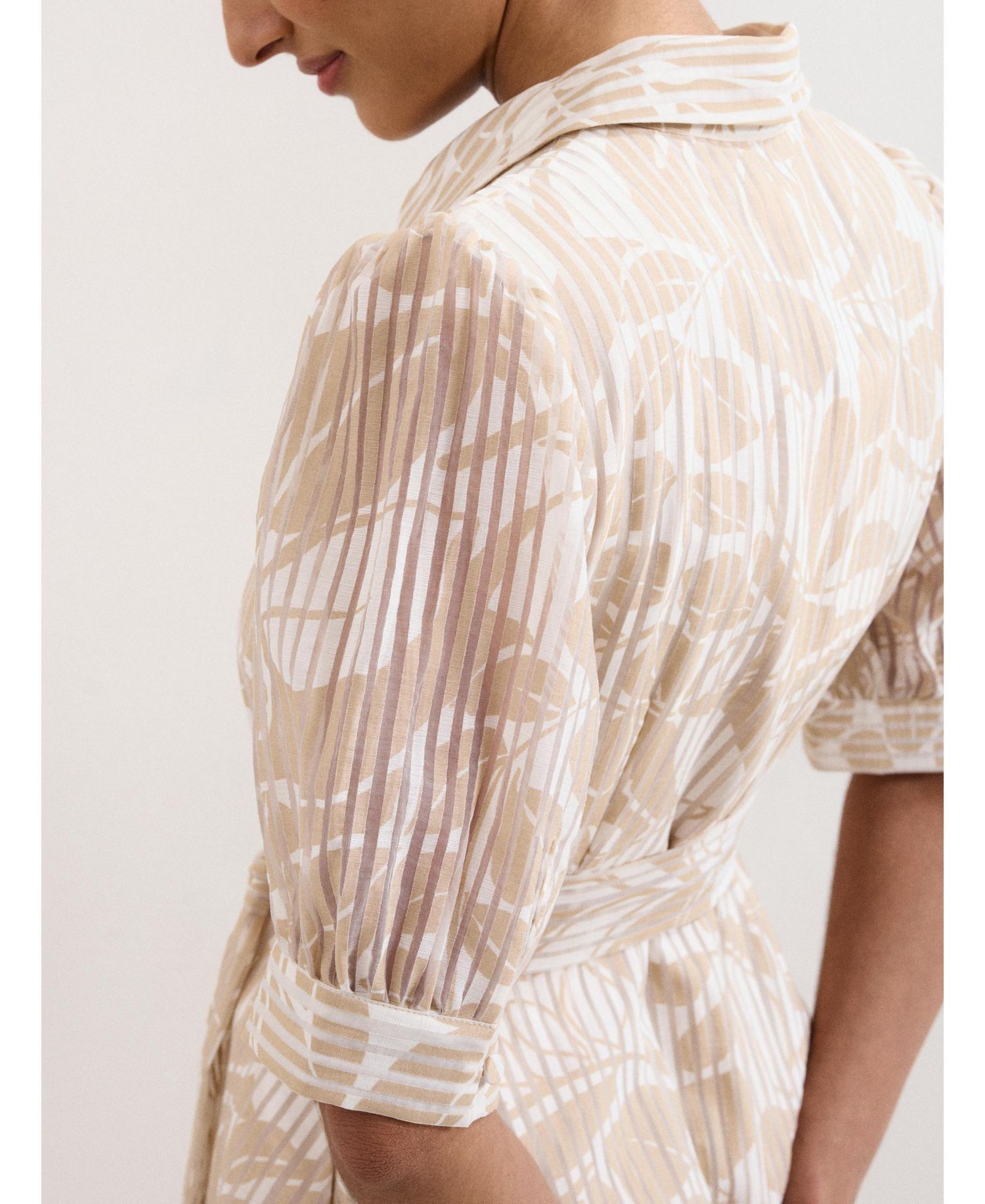Women's Delphine Belted Midi Shirt Dress