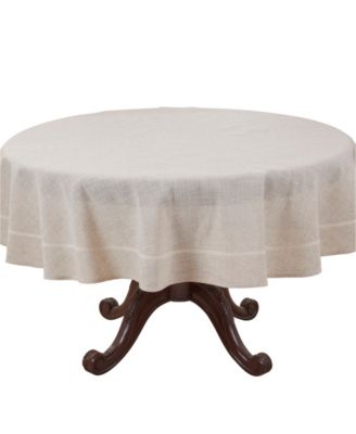 Timeless Solid Linen Blend Tablecloth, 90" Round