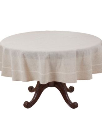 Timeless Solid Linen Blend Tablecloth, 70" Round