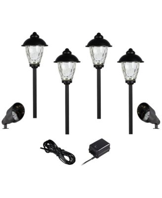  High Traditional Outdoor Complete Landscape Kit with Concord Path Lights and Spots Porch House LED Bulb