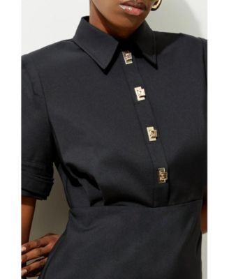 Women's Techno Shirt Dress With Hardware