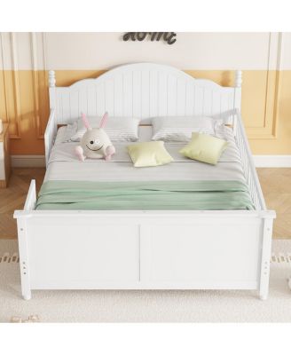 Wood Full Platform Bed with Headboard/Footboard