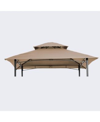 8x5 FT BBQ Gazebo Replacement Canopy - Double Layer Grill Canopy Top