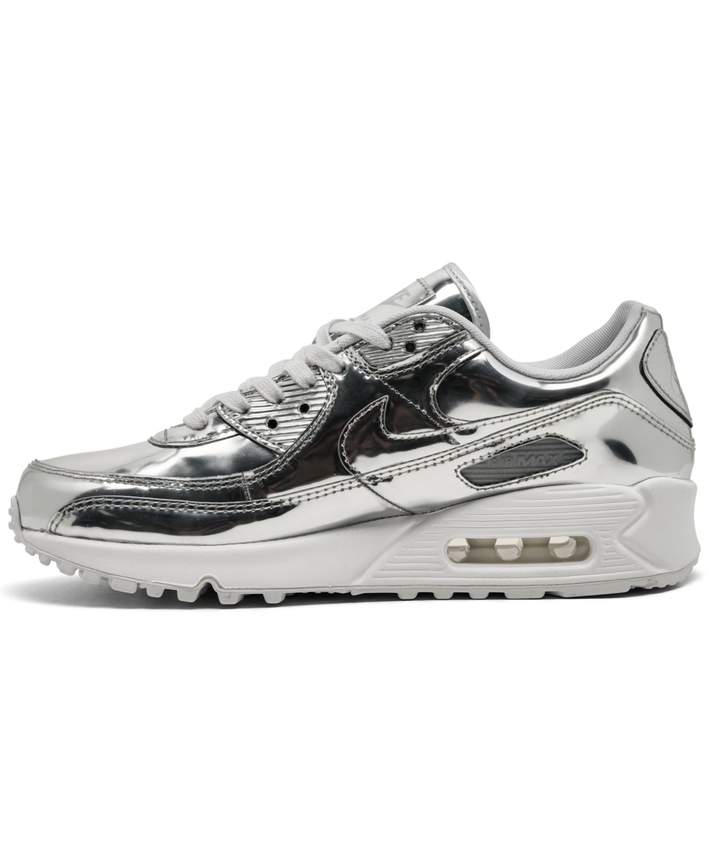 Женские кроссовки Nike Air Max 90 SP Casual, цвет: Серебристый — фото 3