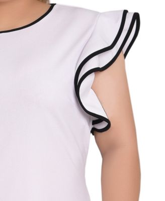 Plus Size Ruffle-Sleeve Dress