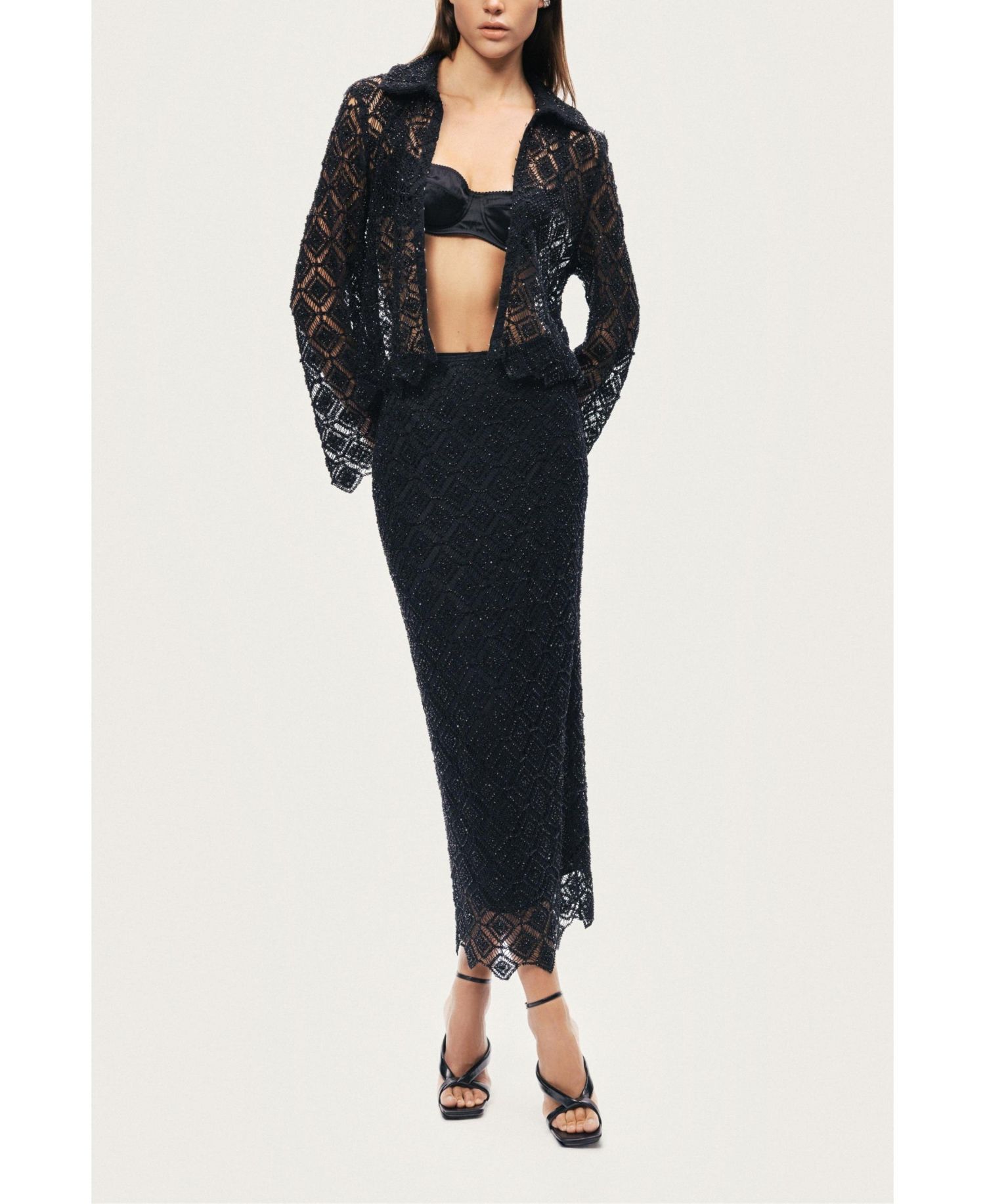 Women's Lace Midi Skirt