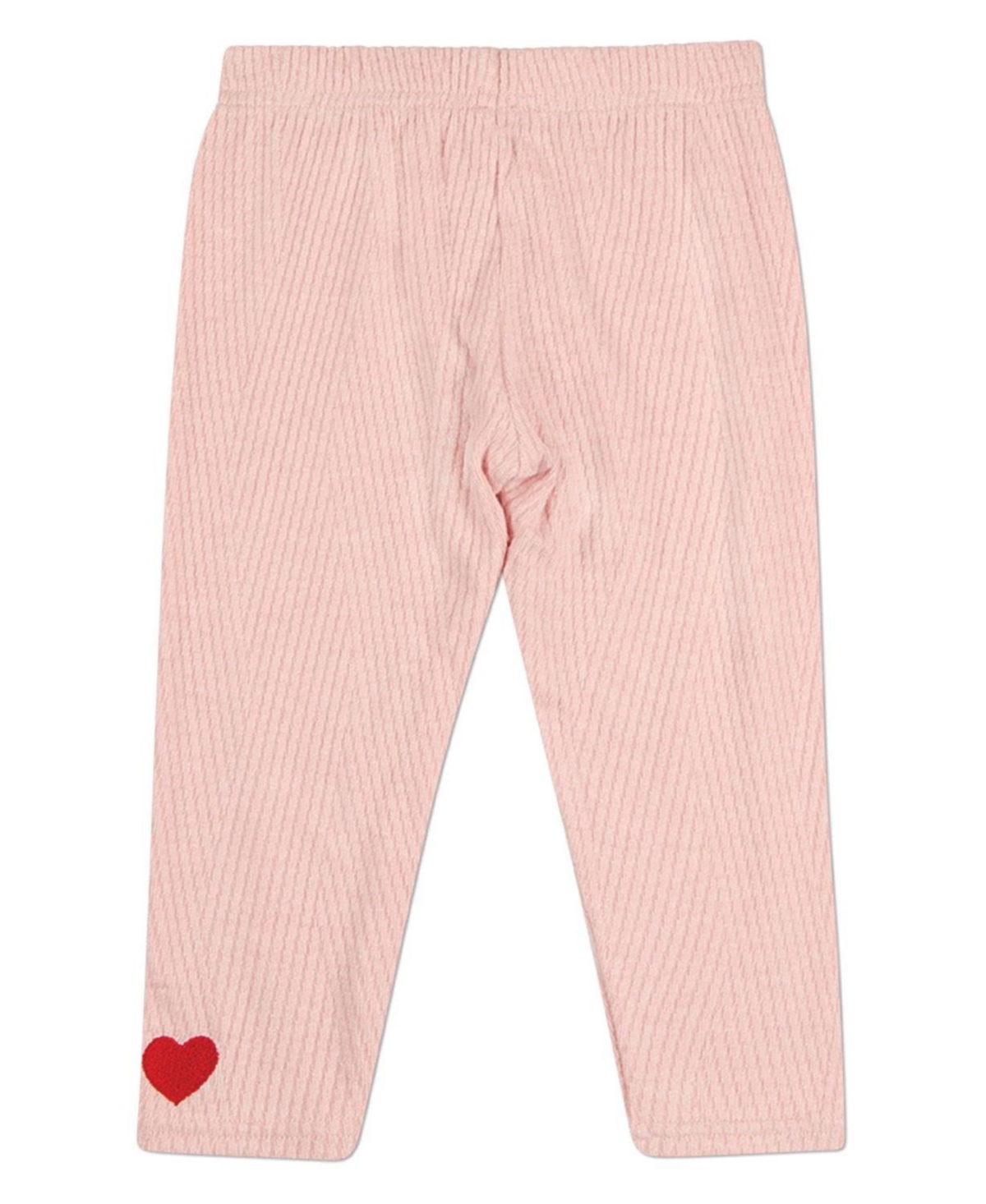 MeMoi Little Girls Kids' Heart Embroidered Textured 2 Pc Lounge Set
