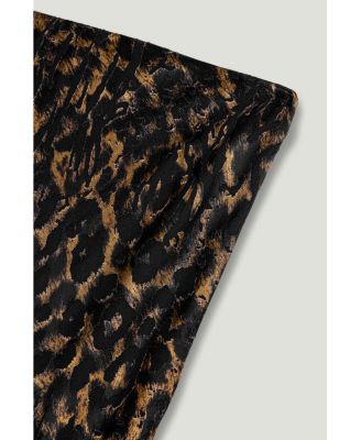 Women's Printed Leopard Midi Skirt