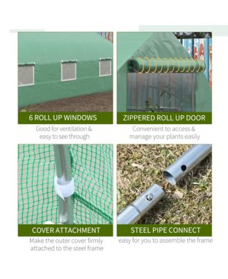 11.5' x 10' x 6.5' Outdoor Walk-In Tunnel house Hot House