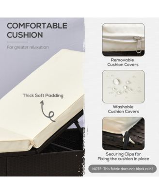 Outdoor Chaise Lounge Chair Set of 2 with Table, /