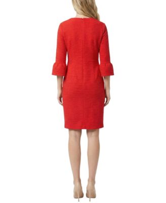 Women's 3/4 Sleeve Mother of Pearl Detail Dress