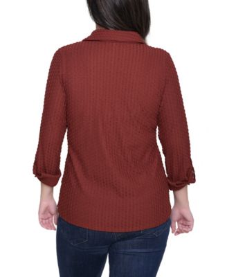 Women's Long-Sleeve Textured Knit Top