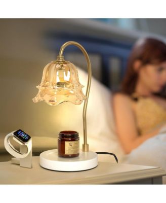 Dimmable Candle Warmer Lamp with Timer and 2 Bulbs for Home Decor