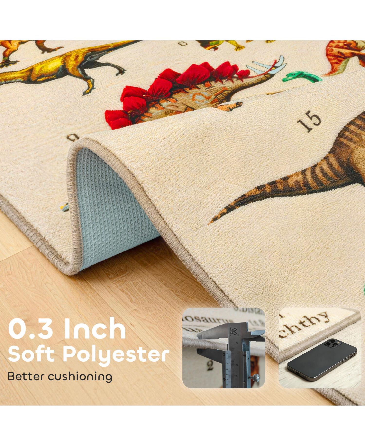 Dinosaur Pattern Play Mat, 78.7" x 59.1"