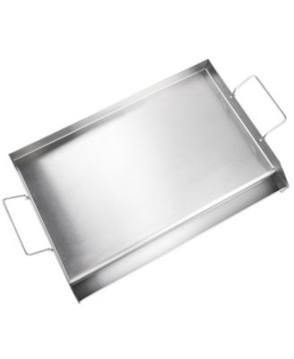 23.5 x 16 Inch Stainless Steel Stove Top Griddle with Handles and Oil Groove