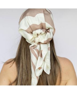 Women's Satin Striped Headscarf