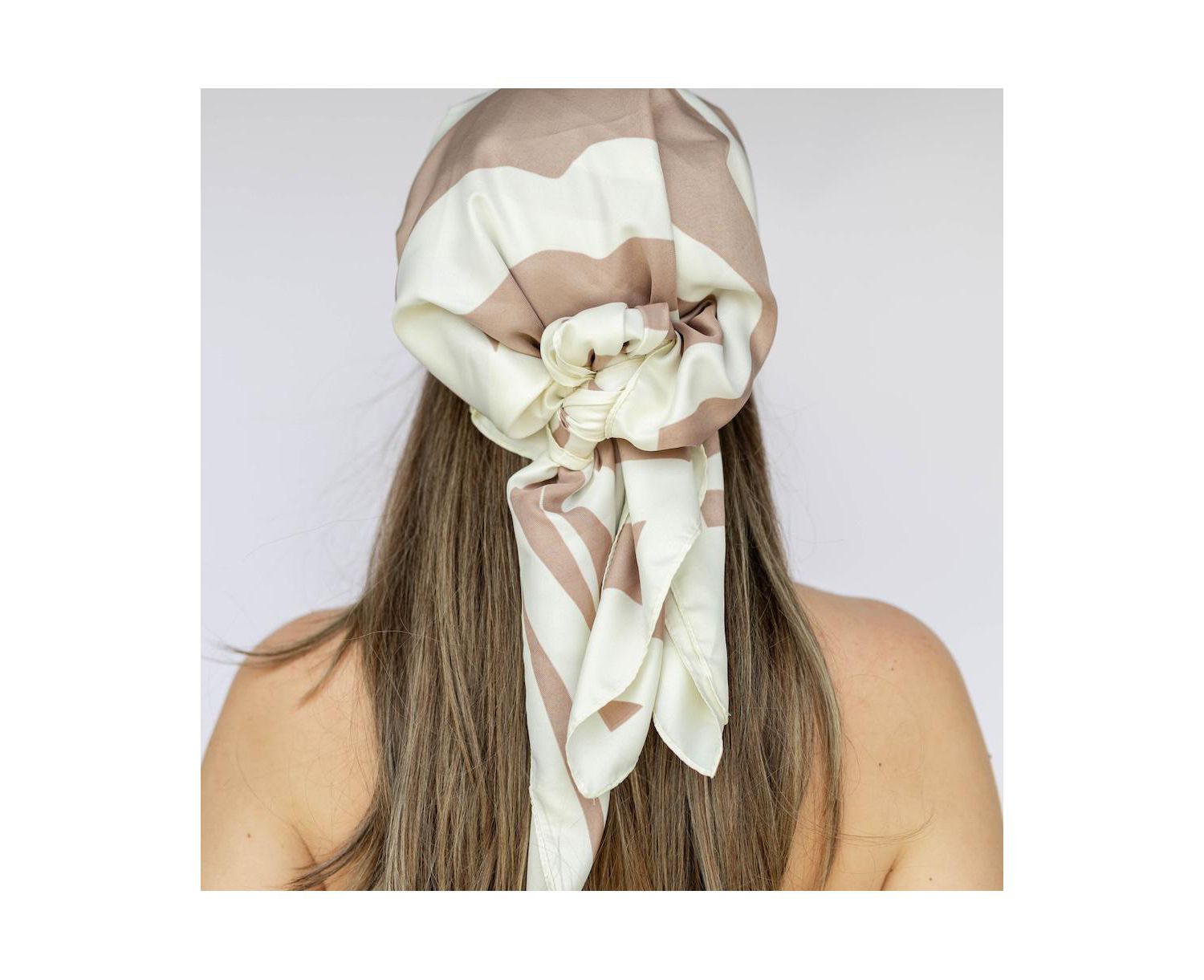 Women's Satin Striped Headscarf