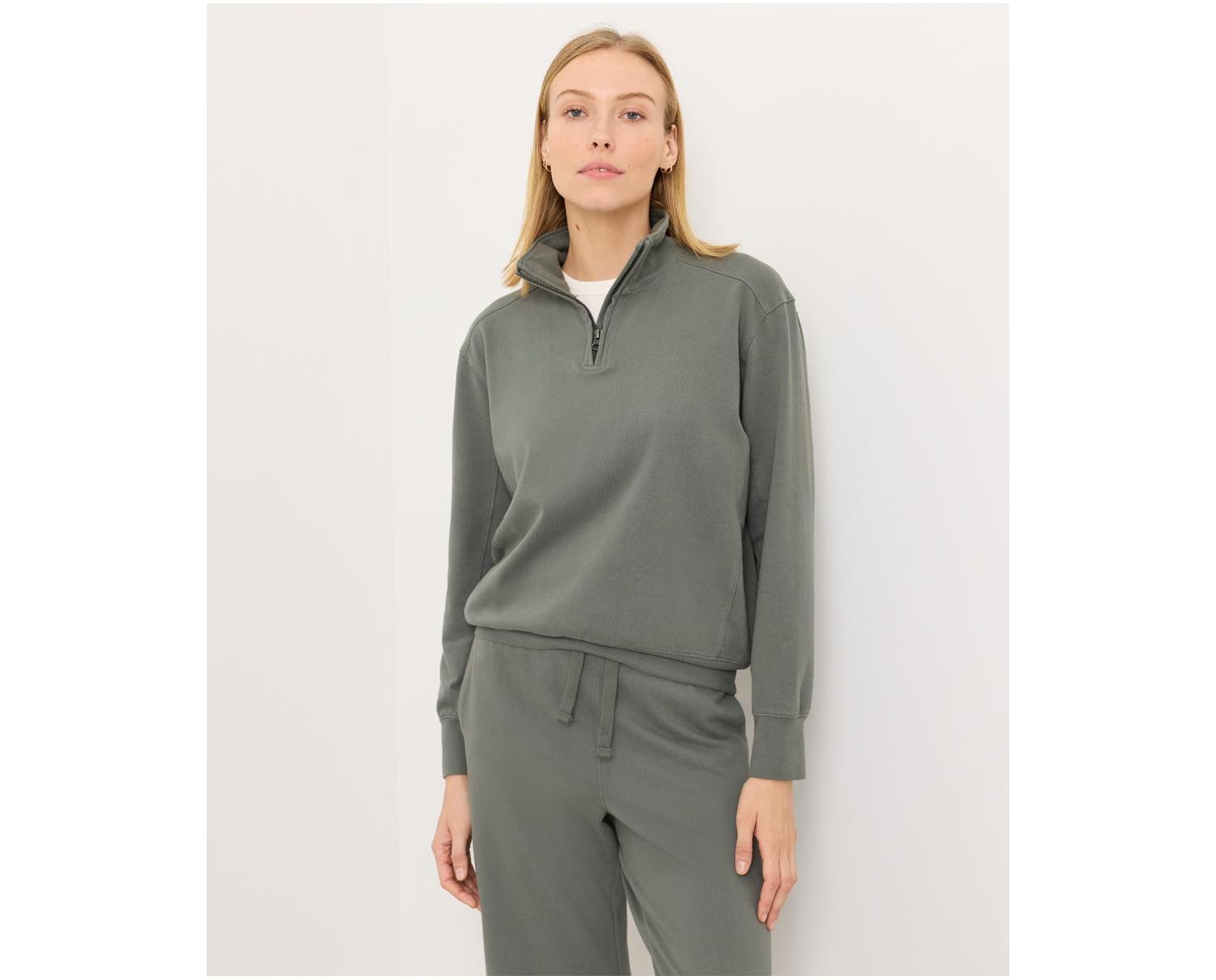 Women's Cloud Knit Quarter Zip Made with Organic Cotton