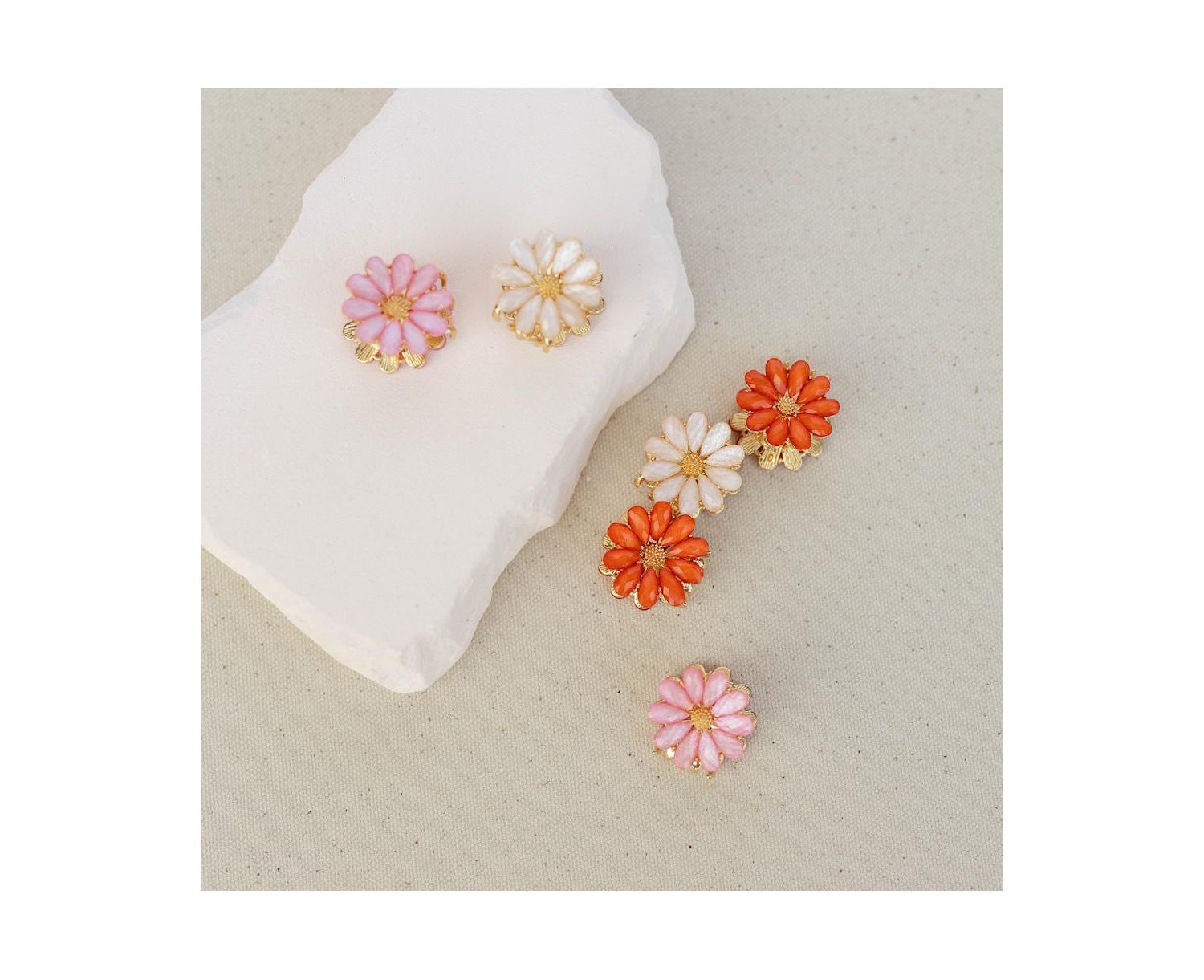 Women's Mini Claw Clip Set of 6 - Daisy Blooms