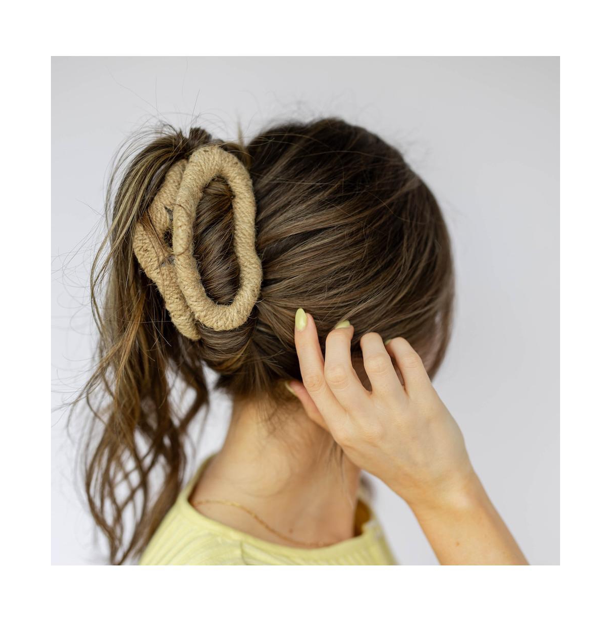 Headbands of Hope Women's Large Oval Threaded Claw Clip