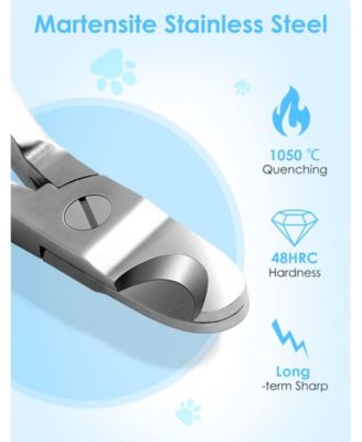 Professional Full Metal Dog Nail Clippers Heavy Duty Sharp for Large Dogs Cats Thick Nails with File