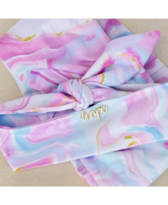 Women's Limited Edition Luxe Tube Turban - Cotton Candy Skies Marble