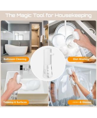 Electric Foaming Shampoo Dispenser with Scalp Brush Rechargeable IPX8 MultiPurpose